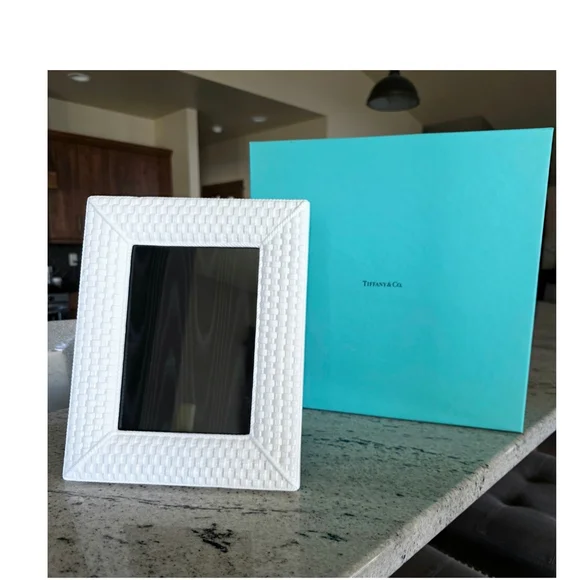 Tiffany & Co. Frame Weave Pattern White Bone China - Picture 1 of 8